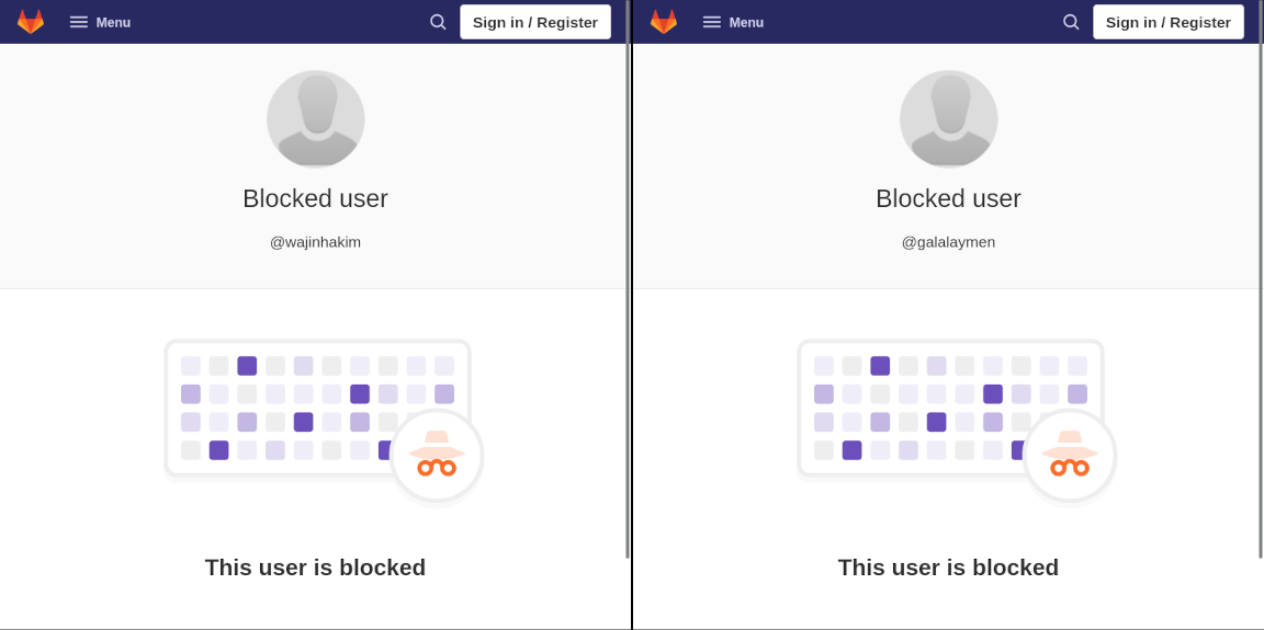 Blocked users