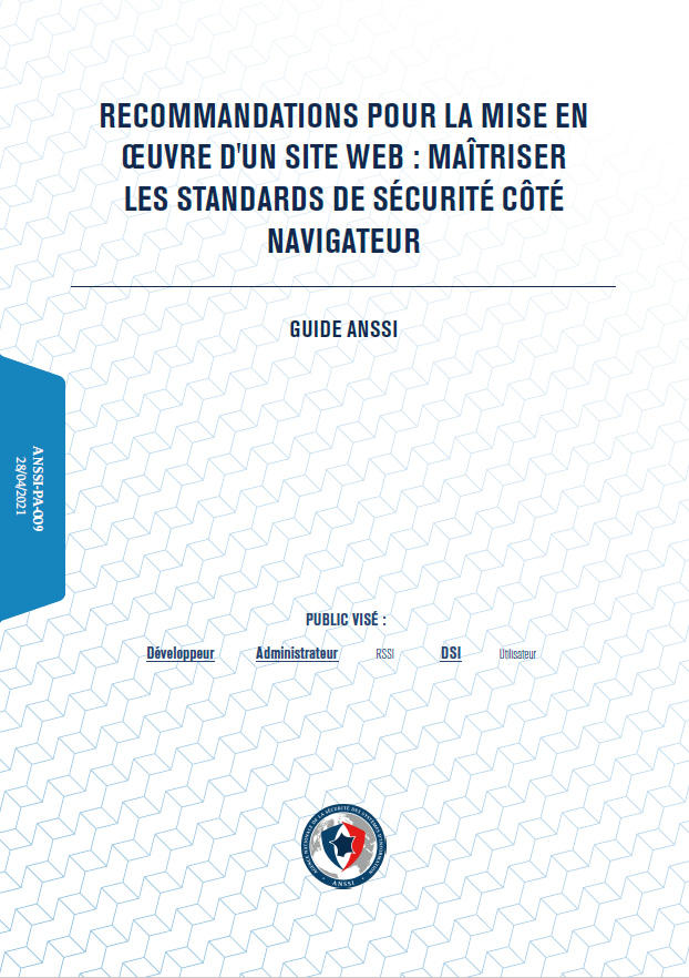 Le guide de recommandations de l'ANSSI pour les sites web