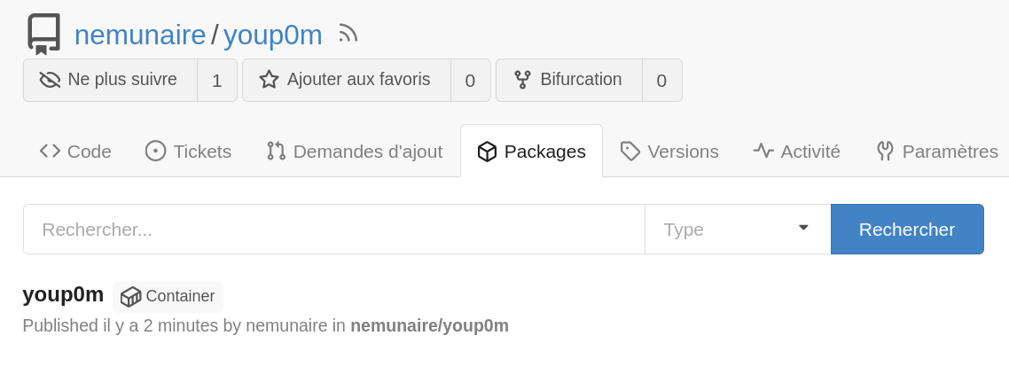 Notre image youp0m dans Gitea !
